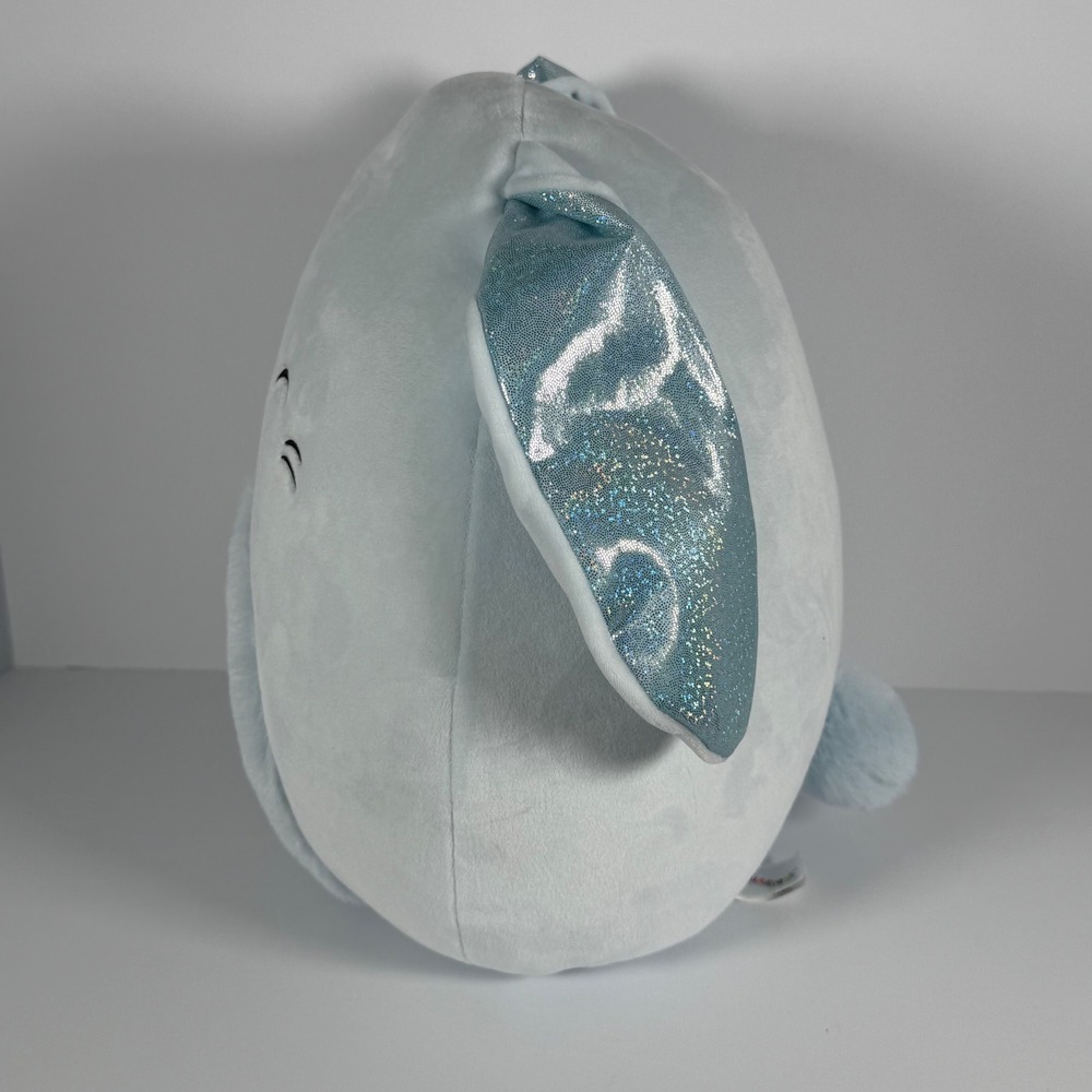 Squishmallows Bastian Blue Bunny Rabbit Easter 12" Plush Winking Shiny Ears 2025 - Picture 2 of 8
